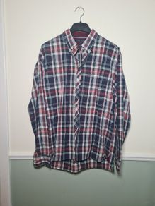 Mens Tommy Hilfiger Check Shirt Custom Fit Size Xl Extra Large