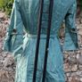 Atmosphere -Teal Double-Breasted Trench Coat Image 4