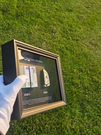 Gift 3D money frame art decor