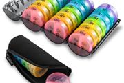 Brand New Pill box monthly 28 days, pill box 14 days 2 compartments large pill box for morning and evening,