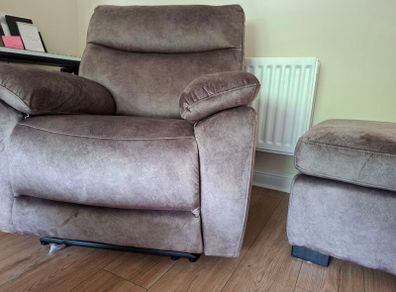 Electric Recliner chair and ottoman