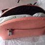 NEW Genuine DKNY Womens Large Makeup Bag CORAL Image 4