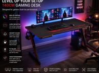 main image for ad Gaming Desk with LED Lighting, PC Holder &amp; Accessories 140 cm