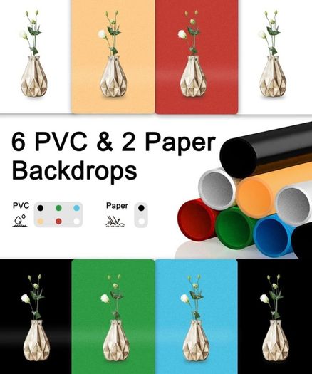 Light Box Photography 40cm / 16" x 16'', Portable Photo Booth Box with Adjustable 160 LED Lights & 8 Photo Backdrops for Product Photography (FREE POSTAGE)