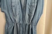 New H&amp;M Denim Tunic Dress with Drawstring Waist