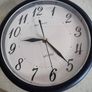 Da Vinci wall clock quartz black plastic frame in working order none ticking.. Image 5