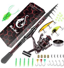 Fishing Rod and Reel Combos, Unique Design With X-Warping Painting, Carbon Fiber Telescopic Fishing Rod with Reel Combo Kit with Tackle Box, Best gift for Fishing Beginner and Angler (FREE POSTAGE)