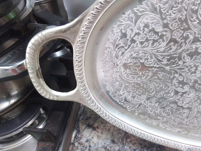Heavy EPNS Ovel Tray with Handles