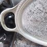 Heavy EPNS Ovel Tray with Handles Image 2