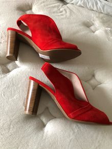 Cara Peep toe suede sandals