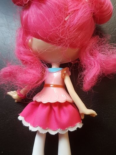 Shopkins Shoppies Doll Donatina Donut Shop Pigtails Girl Figure Vinyl Pink Skirt