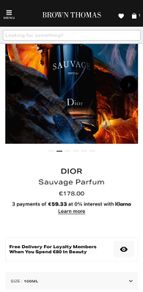 DIOR Sauvage 100ml pure parfum