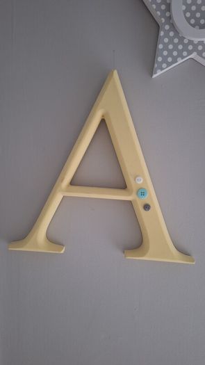 Alphabet wooden wall art.