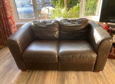 Free small two seater leather couch