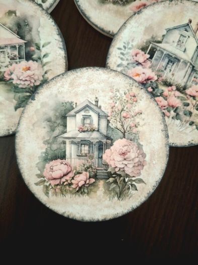 Set of 6 Wooden Coasters in a Box
