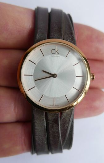 Ladies Brown Tassel Leather Rose-Gold Swiss Calvin Klein Designer Watch K2R 256