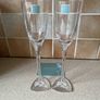 Louise Kennedy Pair Tri Star Champagne Flutes Tipperary Crystal Unused in Original abox Image 6