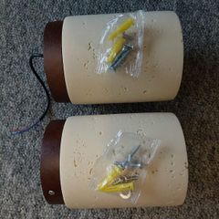 2 lamps. Material - stone, wood.