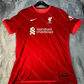 Liverpool Shirt Mens L Red Home 2021/22 Football Nike Dri-Fit DB2560-688 VGC