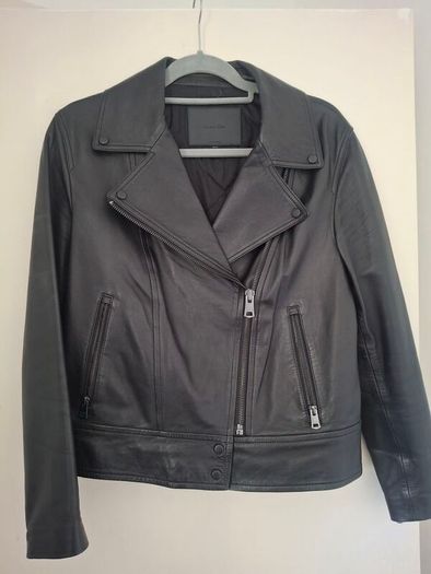 Massimo Dutti Leather Jacket (Size M)