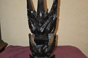 Carved Wooden Indonesian Garuda Bird Statue