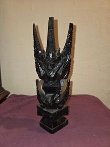 Carved Wooden Indonesian Garuda Bird Statue
