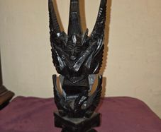 Carved Wooden Indonesian Garuda Bird Statue