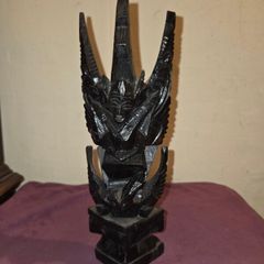Carved Wooden Indonesian Garuda Bird Statue