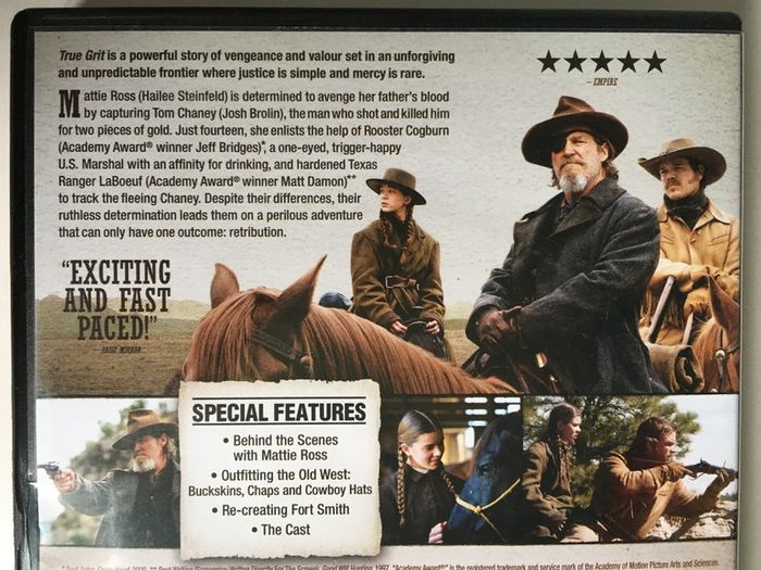 True Grit [2010] Jeff Bridges, Hailee steinfeld, Josh Brolin & Matt Damon [Movie DVD]