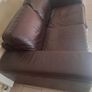 Natuzzi brown leather sofa Image 4