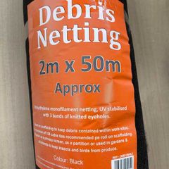 Windbreaker netting 2m x 50m - Black 50 gsm
