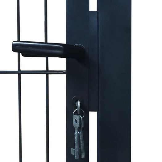 Fence Gate Steel 103x250 cm Anthracite