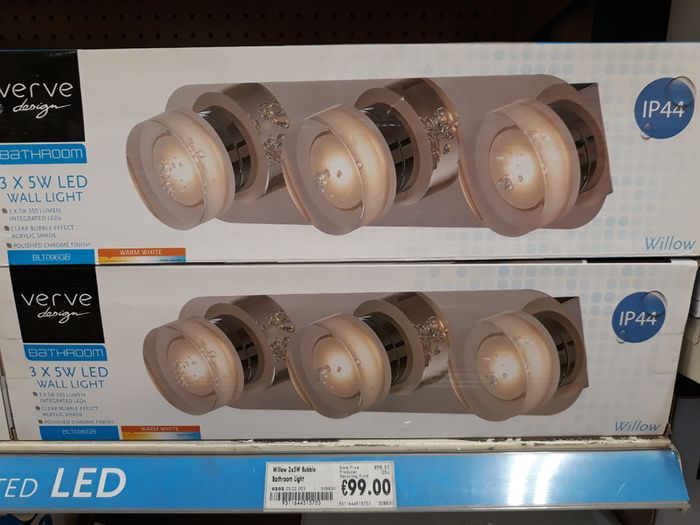 Verve Design Willow 3 X 5w Bubble Bathroom Light 1050 Lumen