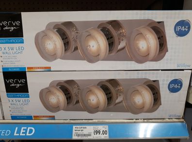 Verve Design Willow 3 X 5w Bubble Bathroom Light 1050 Lumen