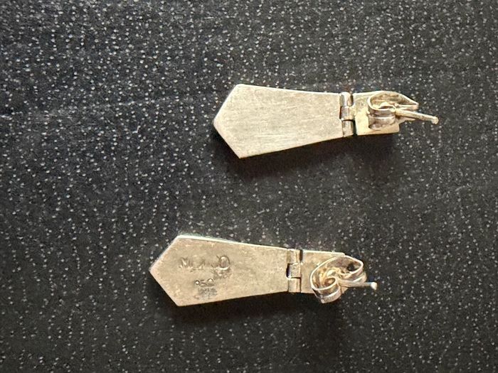 silver earrings