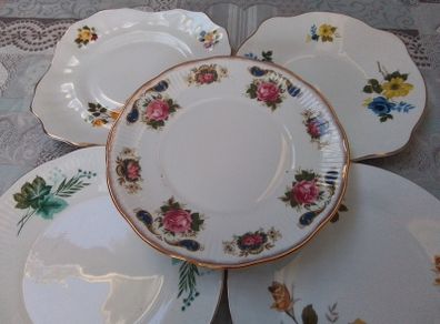 Five Nice China Cake Plates