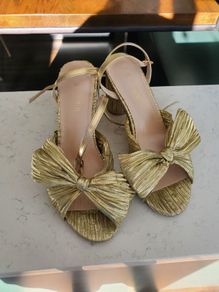 Gold Bow Sandals