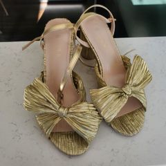 Gold Bow Sandals