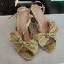 Gold Bow Sandals Image 3