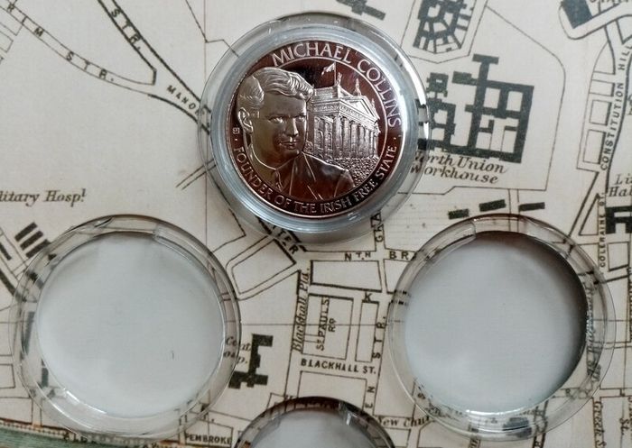 Michael Collins Commemorative Coins - The Path To Freedom Coin - Building The New Ireland Coin