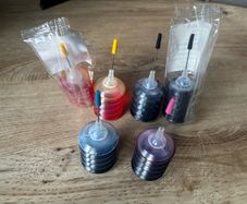 Printer Ink Set  6 Bottles Black, Red, Blue, Magenta