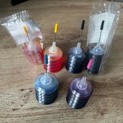 Printer Ink Set  6 Bottles Black, Red, Blue, Magenta