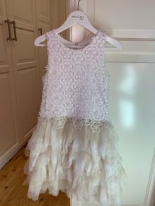 Miss Grant Cream & Gold Dress