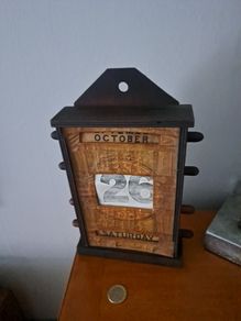 Vintage Wooden Perpetual Calendar