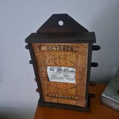Vintage Wooden Perpetual Calendar
