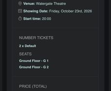 2x tickets Kilkenny Rory's Stories - The Good Ol' Days