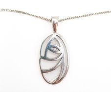 Vintage Sterling Silver Modernist Necklace