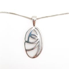 Vintage Sterling Silver Modernist Necklace