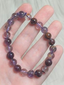 bracelet beads elasticated garden amethyst