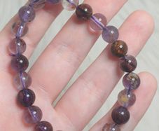 bracelet beads elasticated garden amethyst
